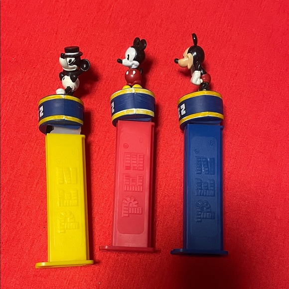 Other - Mickey Mouse Dispenser Set - Yellow, Red, and Blue